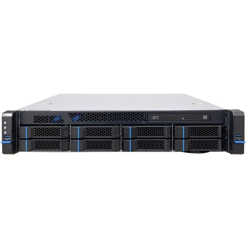 19" Geh&auml;use RM-245-08 2HE 12Gbps red