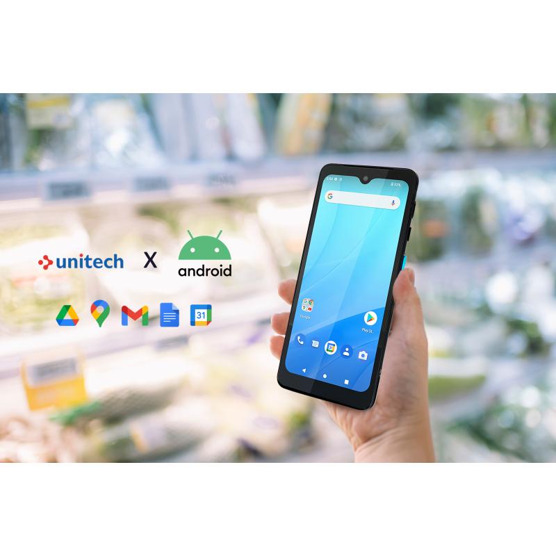 Unitech PA768E - 6,3", RFID, WLAN + 4G/LTE, Android 14, 6/64, 2D Scanner, bumper