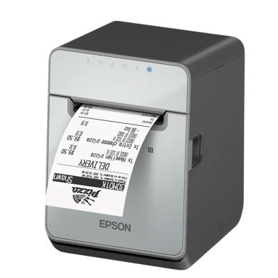 Epson TM-L100, 8 Punkte/mm (203dpi), Cutter, linerless, USB, Lightning, BT, Ethernet, schwarz