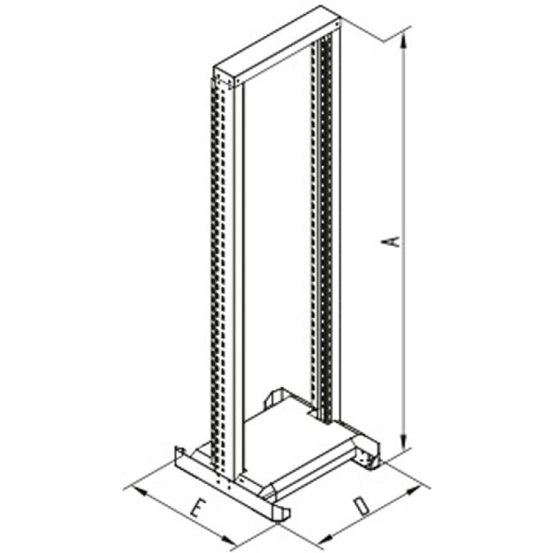 Konfigurierbarer 19&ldquo;-Gestellrahmen einteilig oder zweiteilig